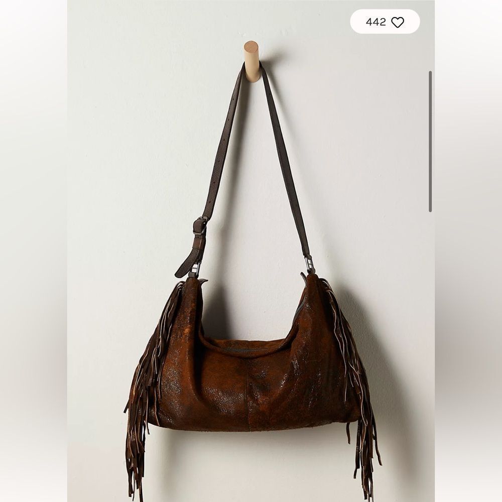 Free People Christiansen Orizzonte Distressed Leather Bag